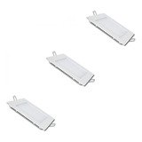 Pack 3 Foco Embutido Cuadrado Led 18w 6000k Luz Blanca