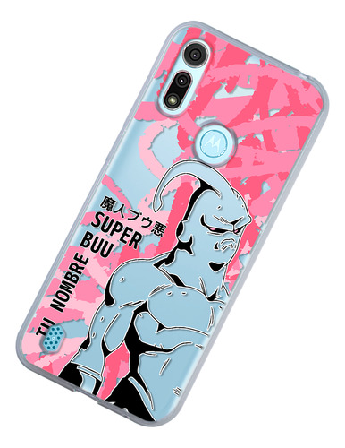 Funda Para Motorola Dragon Ball Z Super Buu Con Tu Nombre