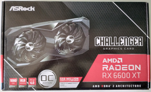 Placa De Vídeo Amd Asrock  Challenger Rx 6600 Xt Oc Edition