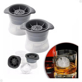 Kit 2 Formas De Gelo Redonda Esfera Grande Para Drink Whisky