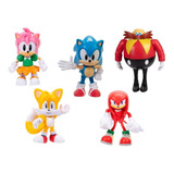 Sonic Personagens Colecionáveis Pack Com 5 Jakks 