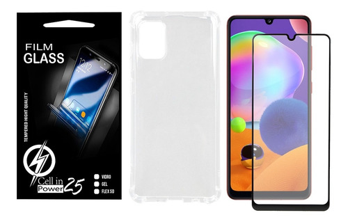 Capinha + Película Full 3d P/ Galaxy A31 A315 Pronta Entrega