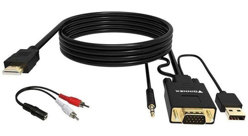 Cable Adaptador / Convertidor Foinnex Vga A Hdmi Con Audi...