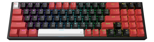 Teclado Mecánico Inalambrico Rgb Negro/rojo 75%