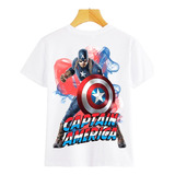 Camisetas De Capitán América Para Niños Sublimada