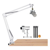 Para Rode Podmic White Boom Arm, Soporte De Micrófono Blanco