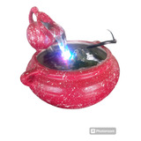 Fuente De Agua Artesanal + Bomba De 2 Watts Led Y Piedras!!!