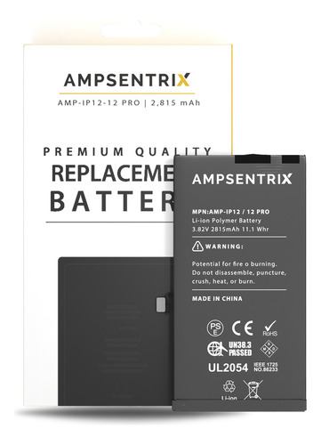 Batería Litio Compatible Con iPhone 12 / 12 Pro Ampsentrix