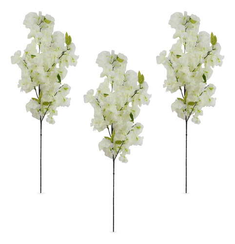 Pack 3 Ramo De Flores Artificiales Flores De Cerezo 100cm 