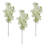 Pack 3 Ramo De Flores Artificiales Flores De Cerezo 100cm 