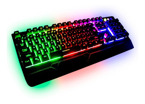 Teclado Gamer Con Iluminación Rgb Con Cable Usb Gaming