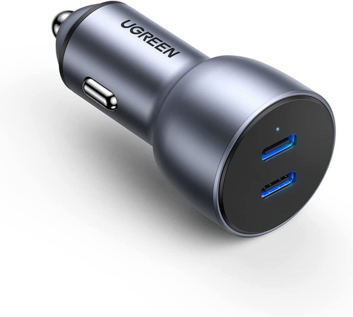 Cargador Auto Usb C Con 2 Puertos Pd3.0 De Carga Rápida 40w