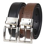 Tommy Hilfiger Men's Reversible Belt, Black/brown Silver, 40