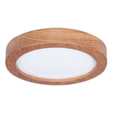 Plafon Led De Madera Panel 18w Estilo Nórdico Circular Cx