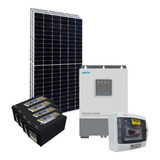 Kit Energia Solar 2.8kwp X 220v X300kwh/mes Hibrido Baterias