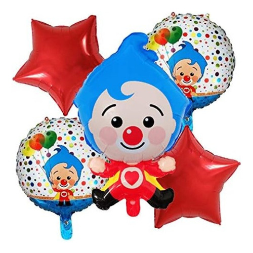 Globos Payaso Plim Plim Cumpleaños Kit Decoracion  