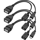 Necables (paquete De 3) 2 En 1 Cable Otg Para Tv Stick Con A