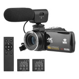 Câmera Filmadora De Video Fotos 4k Ultra Hd + Microfone