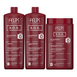 Felps Kit Sos Tratamento Extremo 2x1l + Máscara 1kg + Brinde