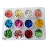 Strass Para Unhas Comercio Digital Glitter Mix Com 12 Kits X 12 Unidades -  Variado