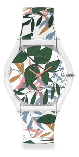 Reloj Unisex Swatch Leaves Jungle (modelo: Ss08k111)