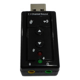 Placa Som Externa Pc Note Usb 7.1 Canais Universal Plug Play Cor Colorido