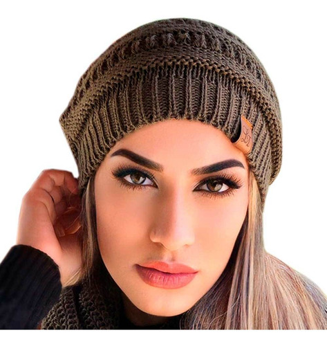 Toca Touca Gorro Caída Feminina Masculina Lã Grossa Frio