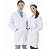 Uniforme Médico, Bata Larga Blanca, Uniforme De Laboratorio