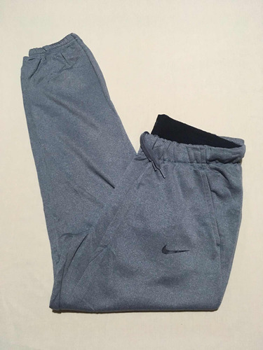 Pants Deportivo Nike Dri Fit Gris Chico Cierre En Tobillos