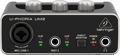 Interfaz Behringer Um2 2x2 Xenyx Pre Amps De Audio - Plus