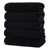 Pack 6 Toalla Negra Peluqueria Hotel Barberia Spa Gym 50x100