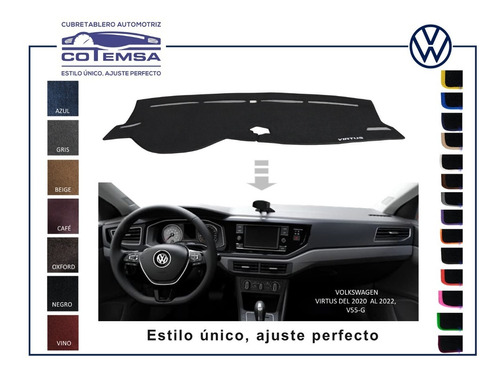 Cubretablero Volkswagen Virtus Porta Celular De 2020 A 2022 