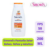 Simond's Protector Solar Fps 50 Niños Y Adultos 200ml - 1uds