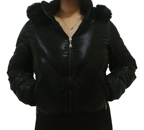 Campera Puffer Mujer Inflable Importada Con Capucha Termica