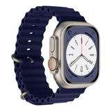 Pulseira Oceano Para Apple Watch Ultra 40 41 42 44 45 49mm Cor Azul-marinho Largura 44.42 Mm