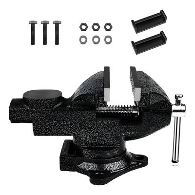 Tornillo De Banco Shawty® Ligero Ajuste Rápido Acero Tipo Europeo 3,5 Pulgadas Con Base Giratoria De 360 Grados Herramienta | MercadoLibre