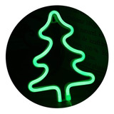 Pino De Neon Luz Led Cartel Arbol Verde Decorativo