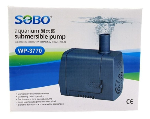 Bomba De Agua Sumergible Sobo Wp3770 1200lh Acuarios Piletas