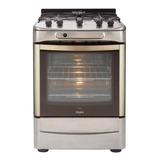 Cocina Whirlpool Wf360xg A Gas/eléctrica 4 Hornallas  Inox 220v Puerta Con Visor 71.1l