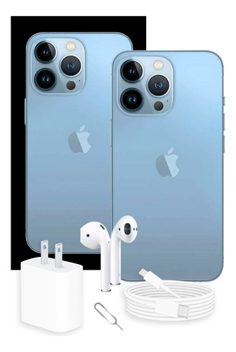 Apple iPhone 13 Pro Max 128 Gb Azul Sierra + AirPods 2da Gen Sellados 