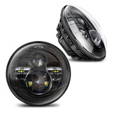 2 Faros Delanteros Led Redondos Negros De 7 Pulgadas, Compat