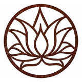 Cuadro Mandala Decorativo 30 Cm En Chapa De Hierro Óxido