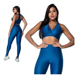 Roupa De Academia Top Nadador + Legging Conjunto Fitness 3d