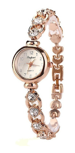 Reloj Pulsera Elegante Con Vidriantes Para Mujer