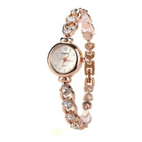 Reloj Pulsera Elegante Con Vidriantes Para Mujer