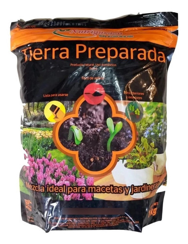 Tierra Preparada, Tierra Para Macetas Y Jardineras 1kg