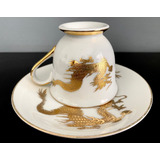 Taza Colección Porcelana Tsuji Serie Imperial Oro Dragones