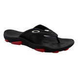 Chinelo Masculino Oakley Titan Black Red Original