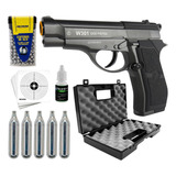 Pistola Co2 Pressão Full Metal W301 Esfera Aço 4.5mm Arma 