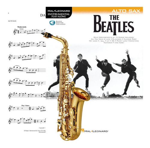 Partitura The Beatles Saxo Alto Instrumental + Pista Digital